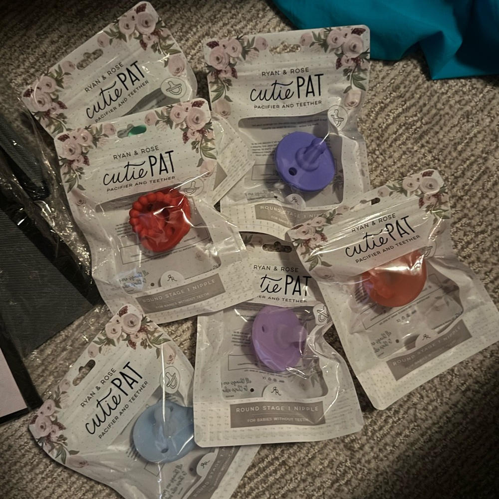 Cutie PAT Packaged Pacifiers in Pastel Colors